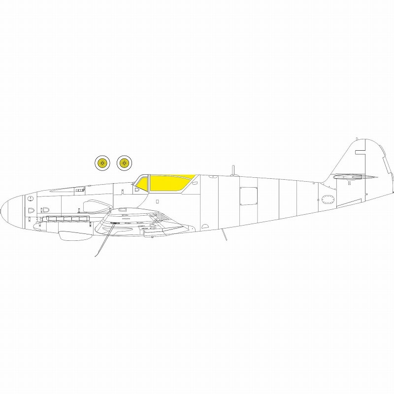 【新製品】EX1002 1/48 メッサーシュミット Bf109K-4 塗装マスクシール (エデュアルド用)