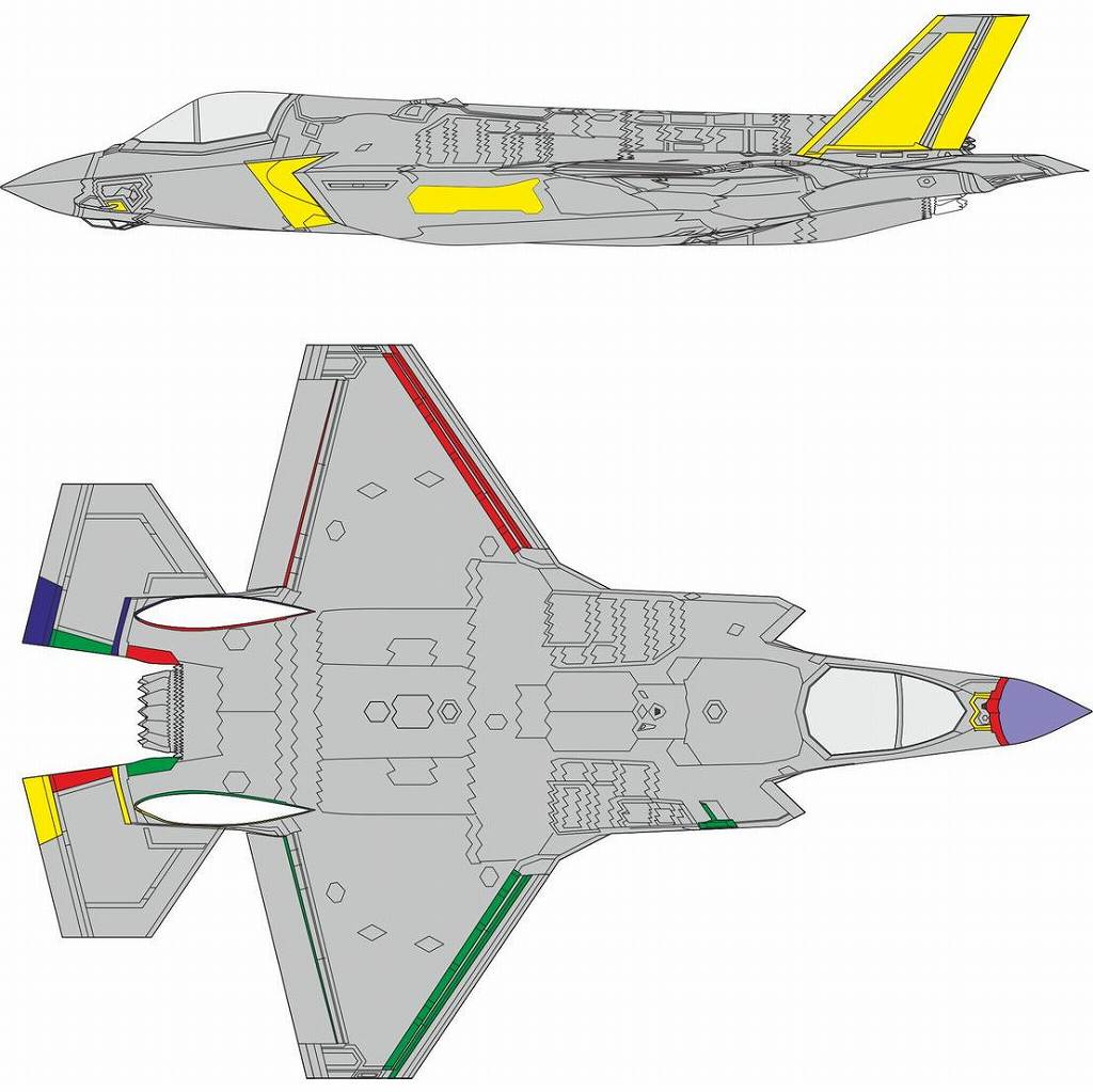 【新製品】EX1013 1/48 ロッキード・マーティン F-35B RAMコーティング塗装マスクシール (タミヤ用)