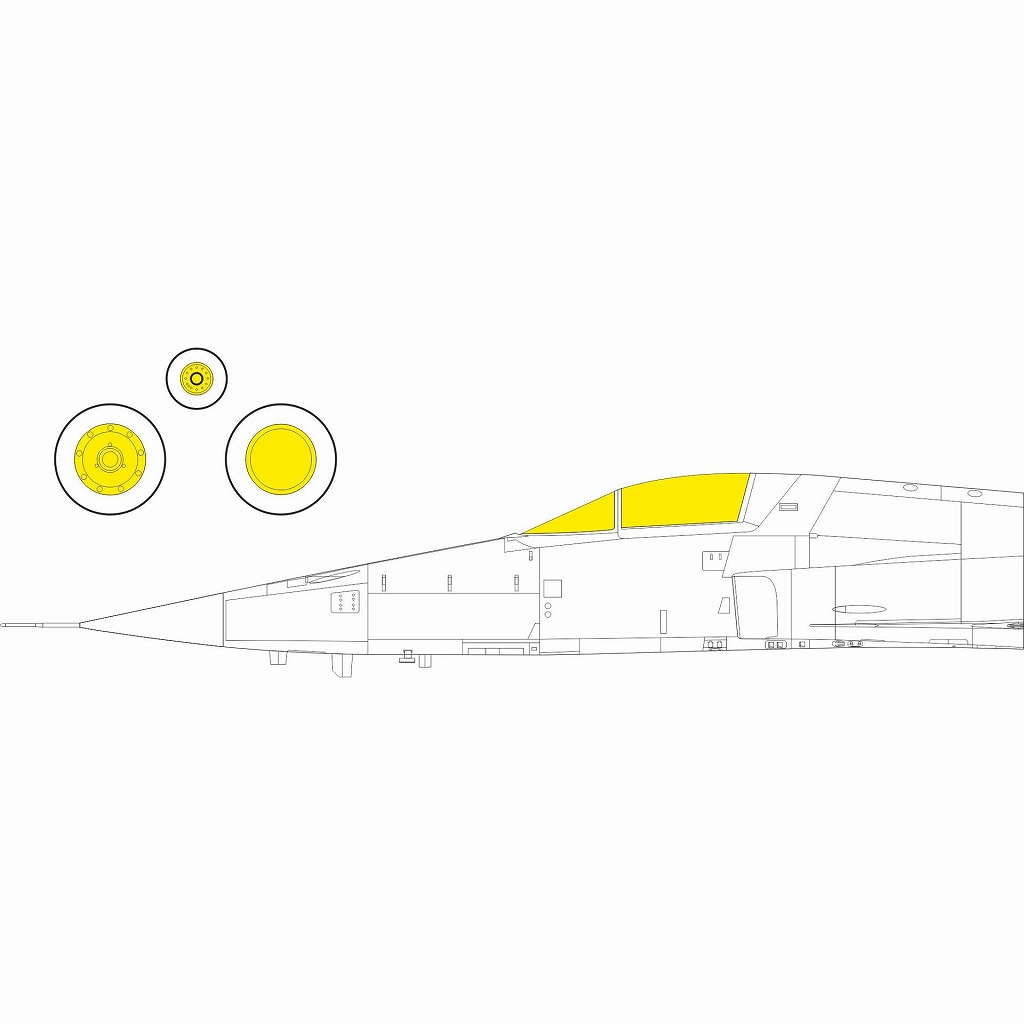 【新製品】EX1019 1/48 F-5E ｢Tフェース｣両面塗装マスクシール(AFVクラブ/エデュアルド用)