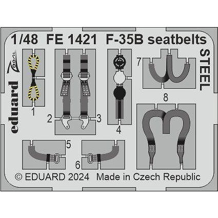 【新製品】FE1421 塗装済 1/48 F-35B シートベルト (ステンレス製) (タミヤ用)