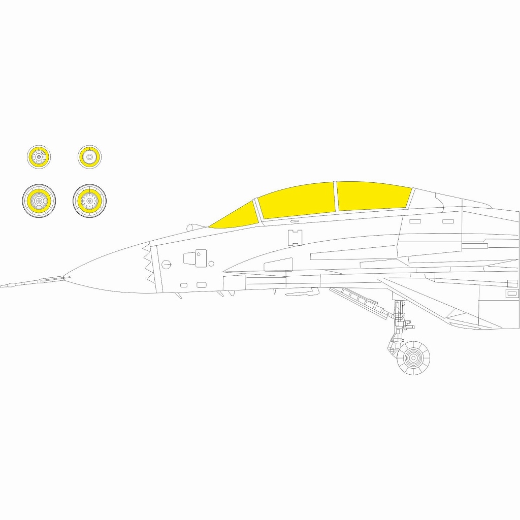 【新製品】EX1023 1/48 ミグ MiG-29K フルクラム 塗装マスクシール (ホビーボス用)