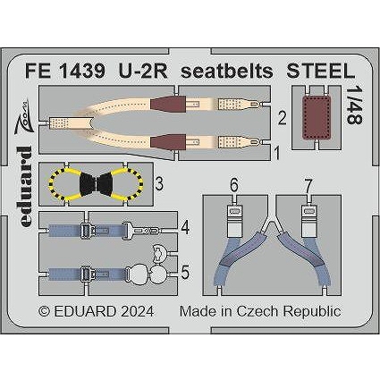 【新製品】FE1439 塗装済 1/48 ロッキード U-2R ドラゴンレディ シートベルト (ステンレス製) (ホビーボス用)