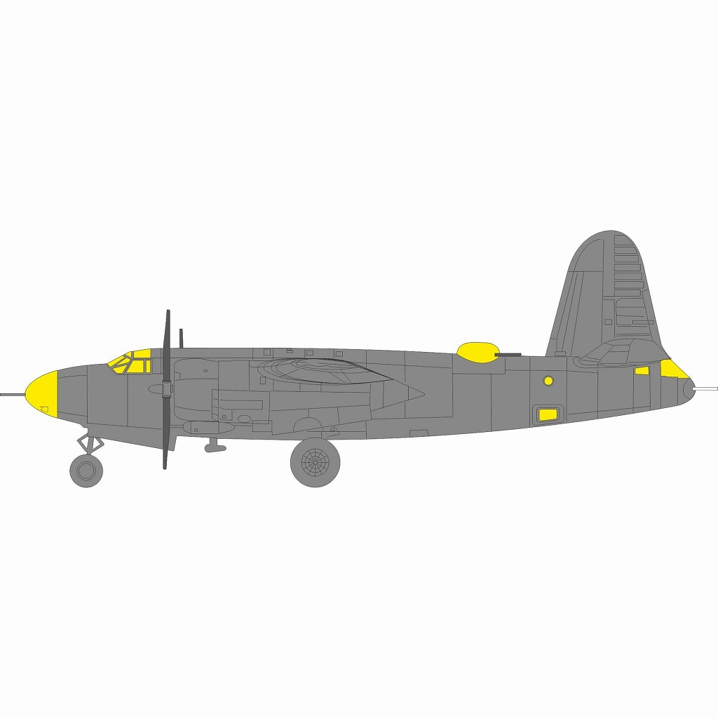 【新製品】EX1117 1/48 マーティン B-26G マローダー ｢Tフェース｣両面塗装マスクシール(ICM用)