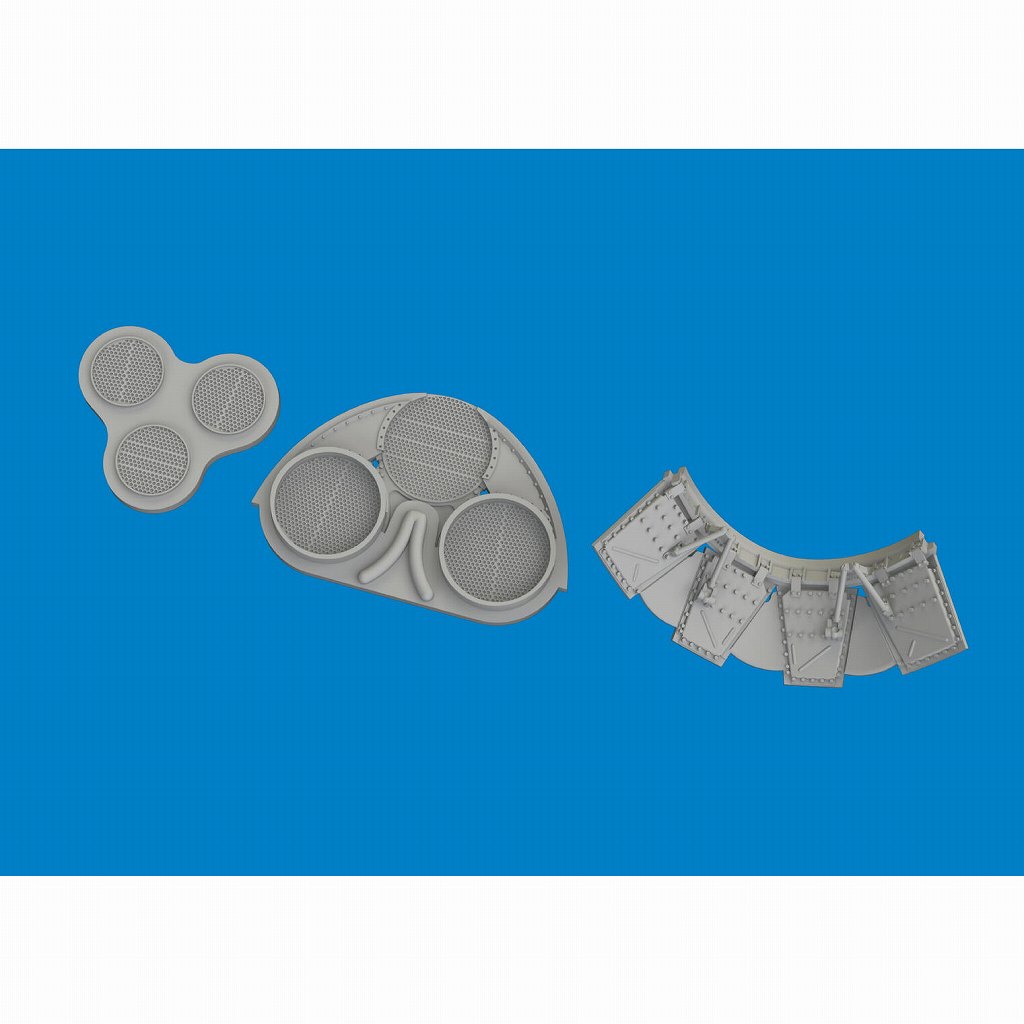 【新製品】ブラッシン6481097 1/48 カーチス P-40E キティホーク ラジエーターアップグレード (エデュアルド用)