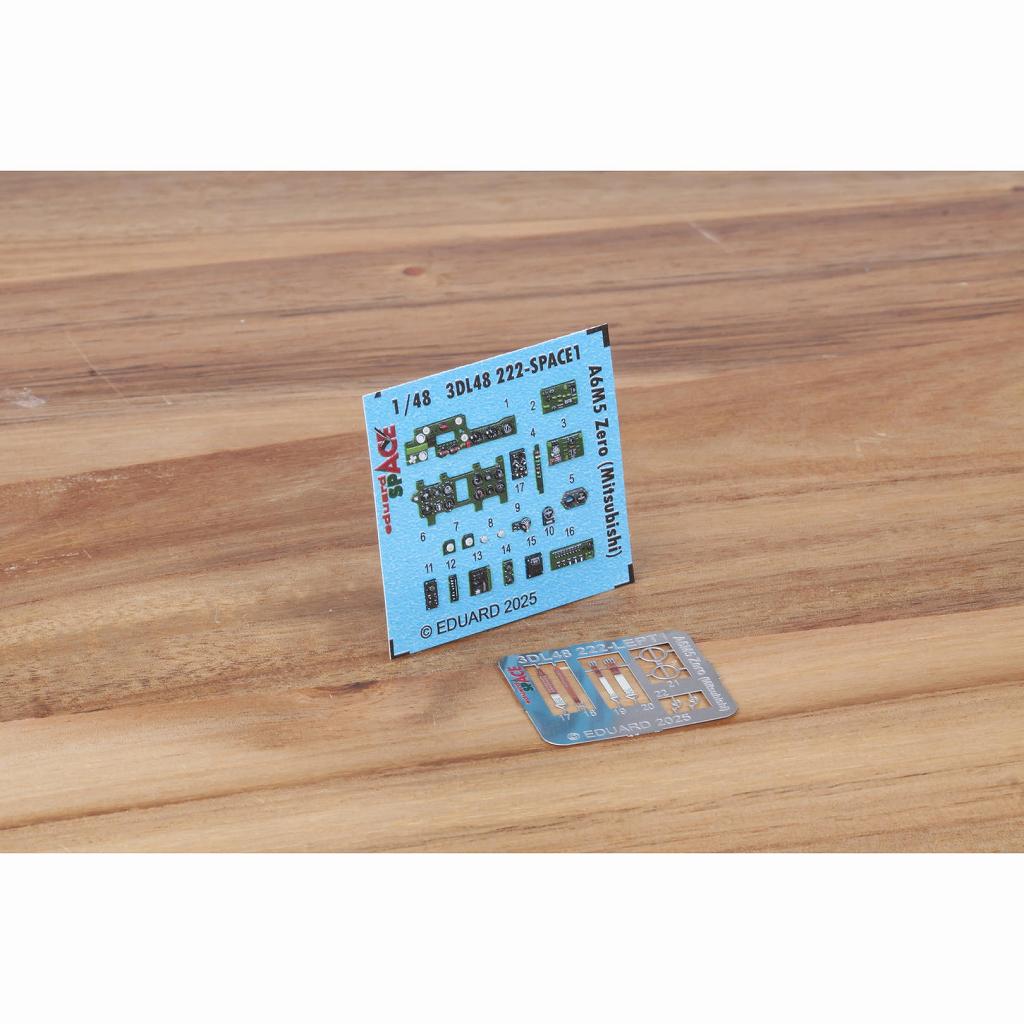 【新製品】3DL48222 1/48 三菱 A6M5 零式艦上戦闘機 五二型 (三菱製) スペース内装3Dデカール w/エッチングパーツセット (エデュアルド用)