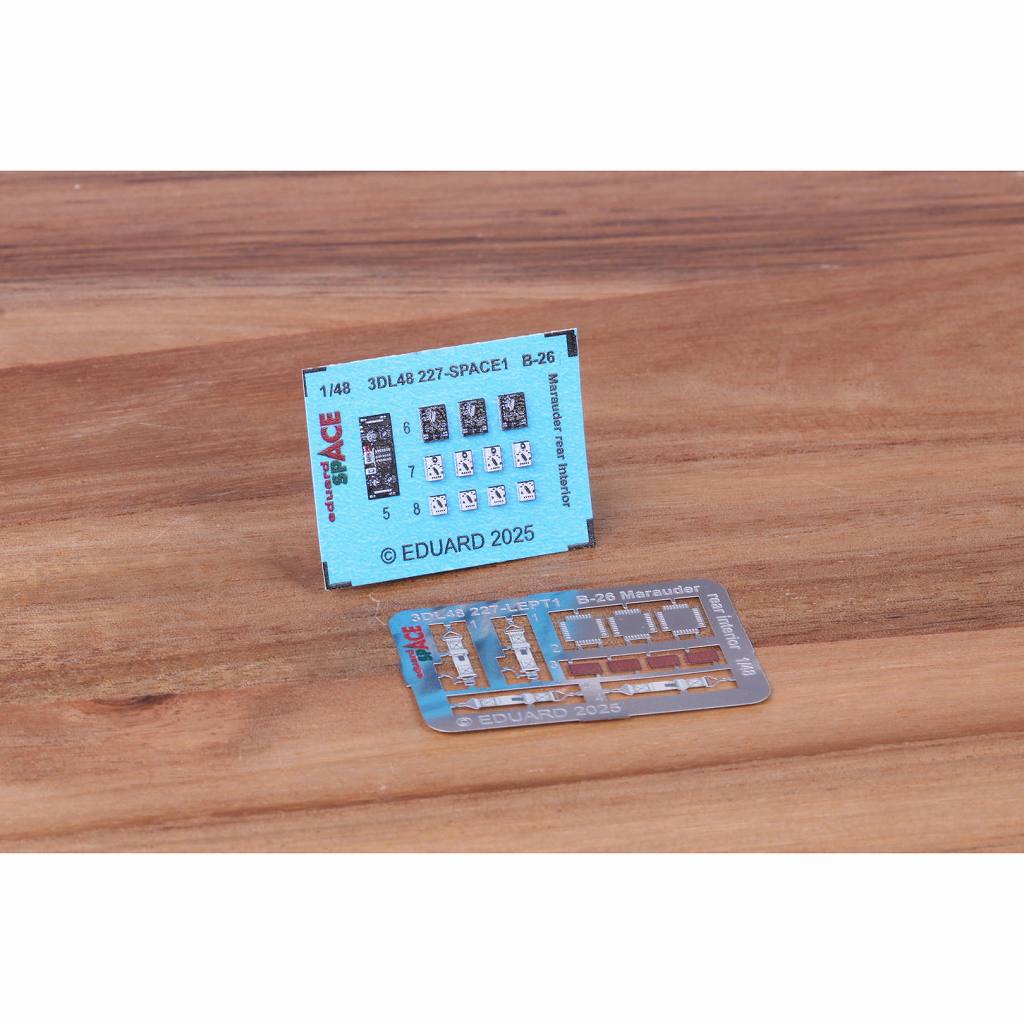 【新製品】3DL48227 1/48 マーティン B-26G マローダー 胴体後部内装 スペース内装3Dデカール w/エッチングパーツセット (ICM用)