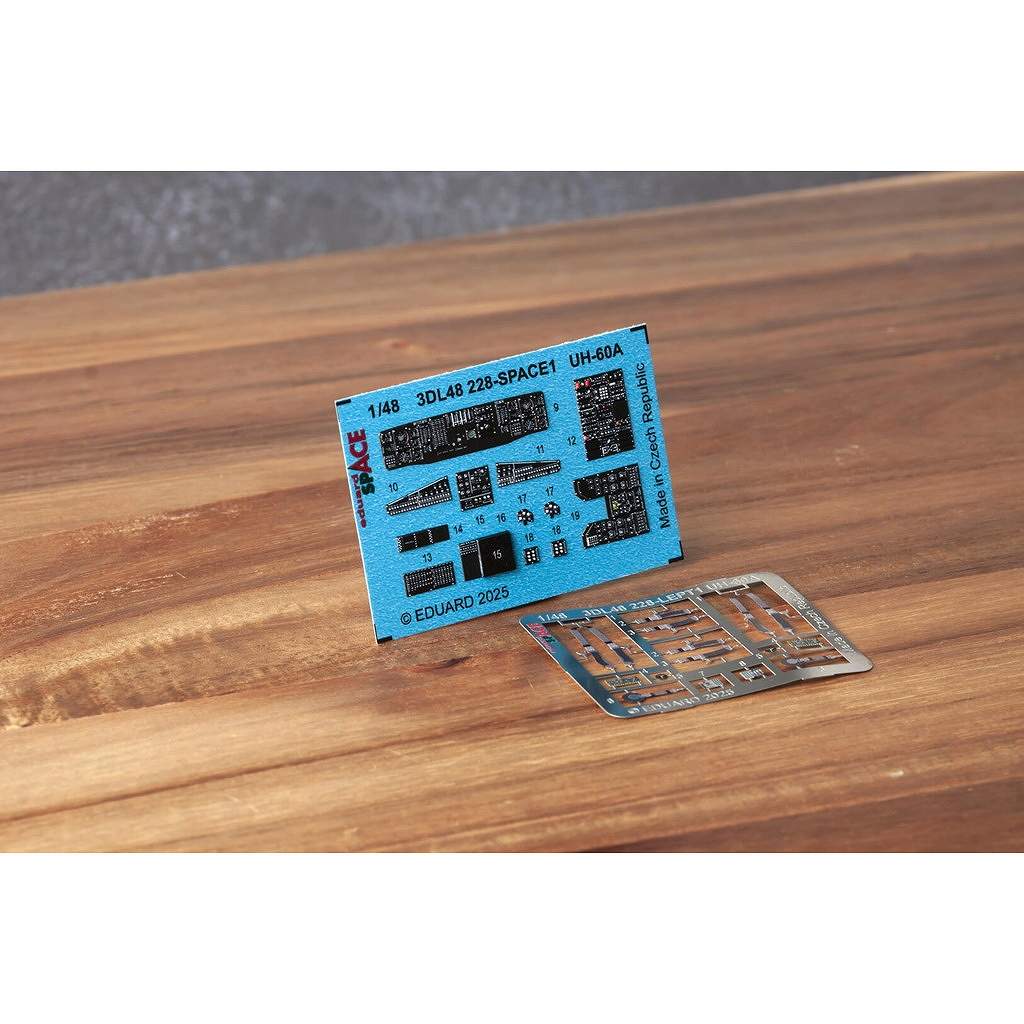 【新製品】3DL48228 1/48 シコルスキー UH-60A ブラックホーク スペース内装3Dデカール w/エッチングパーツセット (ICM用)