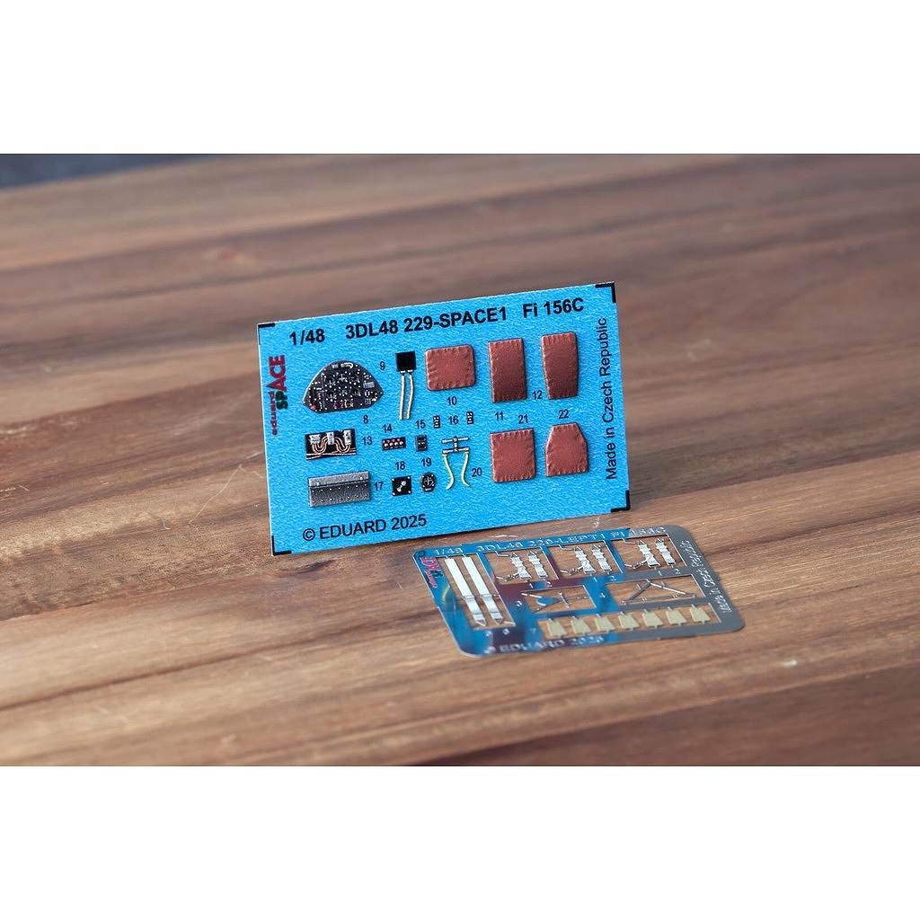 【新製品】3DL48229 1/48 フィゼラー Fi156C シュトルヒ スペース内装3Dデカールw/エッチングパーツセット (タミヤ用)
