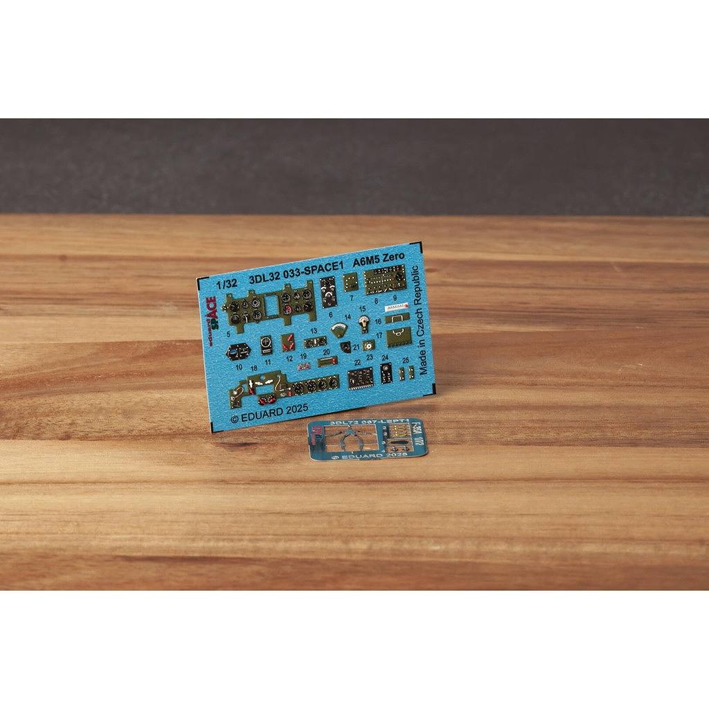 【新製品】3DL32033 1/32 三菱 零式艦上戦闘機 五二型 スペース内装3Dデカールw/エッチングパーツセット (タミヤ用)