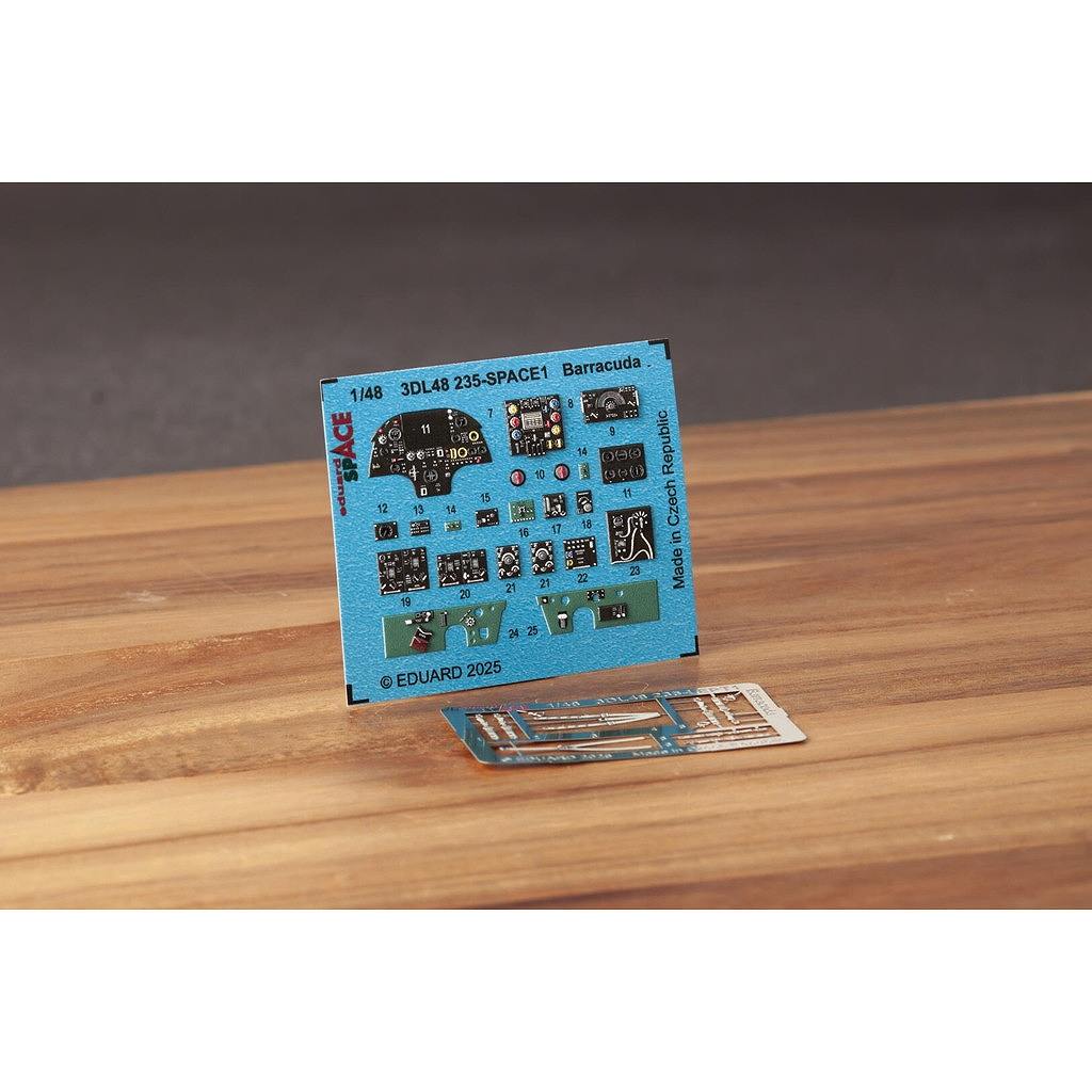 【新製品】3DL48235 1/48 フェアリー バラクーダ スペース内装3Dデカール w/エッチングパーツセット (トランぺッター用)