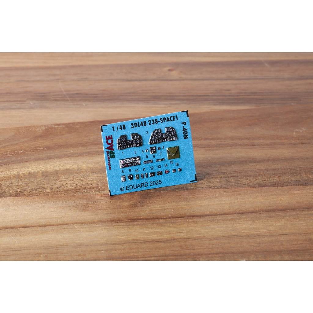 【新製品】3DL48238 1/48 カーチス P-40N ウォーホーク スペース内装3Dデカールw/エッチングパーツセット (エデュアルド用)