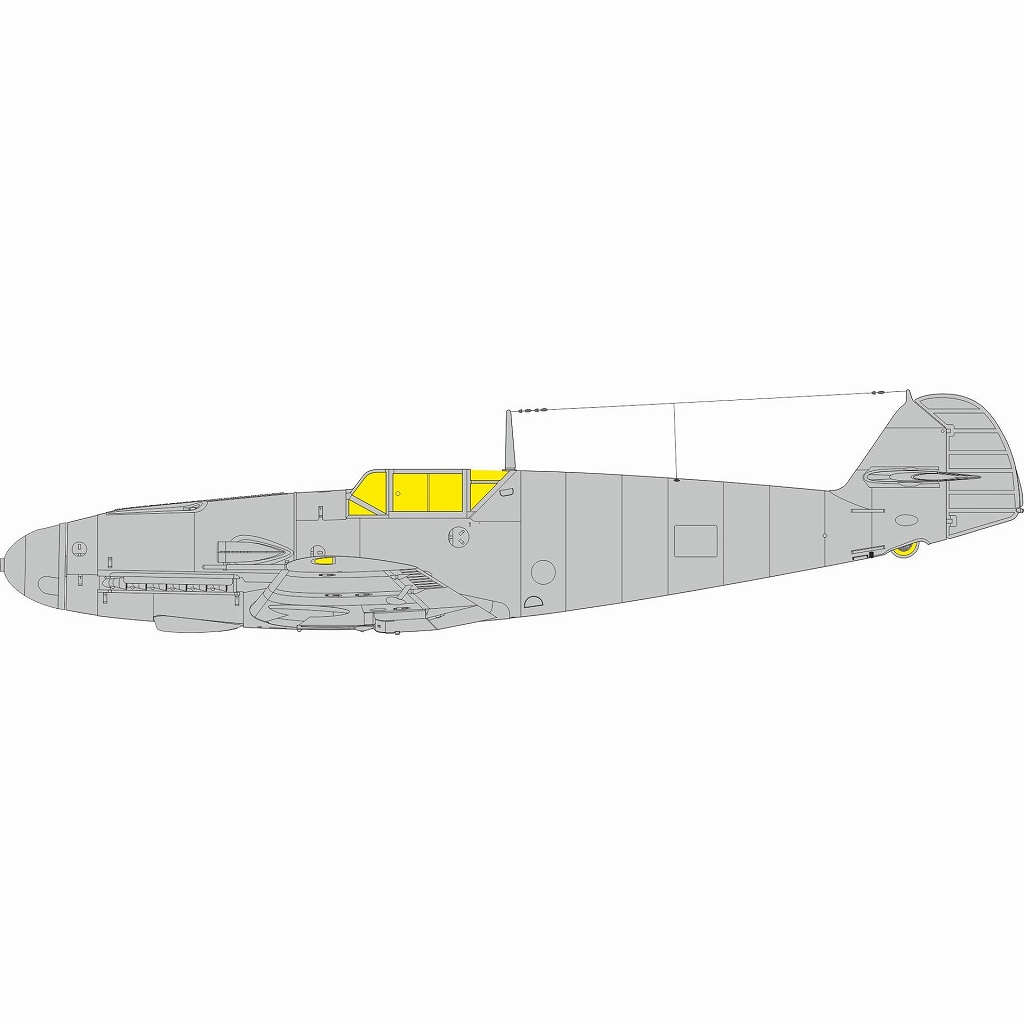 【新製品】CX699 1/72 メッサーシュミット Bf109F 塗装マスクシール (エデュアルド用)