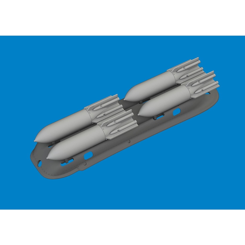 【新製品】ブラッシン6481152 1/48 アビア S-199用 4 x ETC 50爆弾架w/50kg爆弾(エデュアルド用)