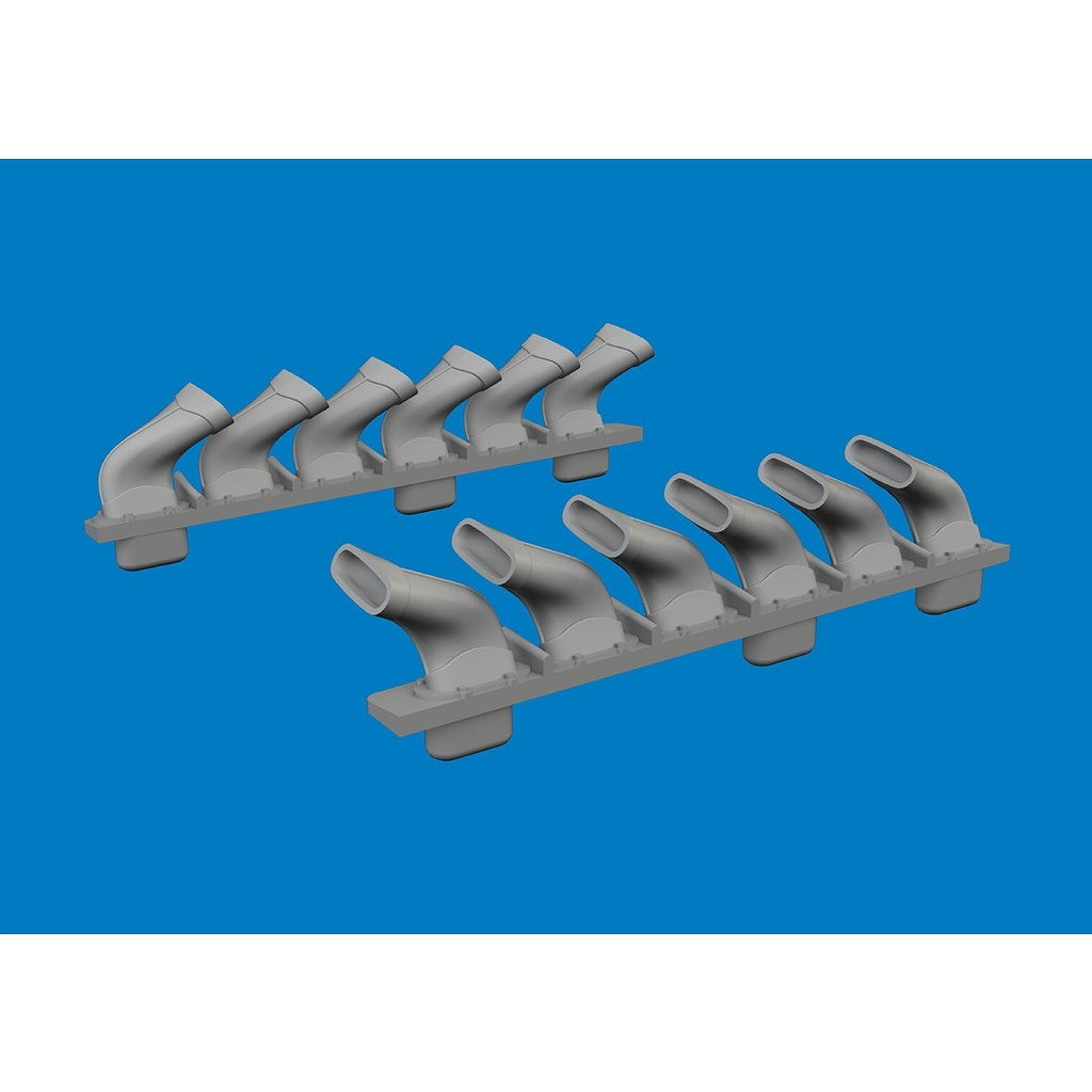 【新製品】ブラッシン672435 1/72 スピットファイア Mk.V 排気管 (6本式、フィッシュテール型)(エデュアルド用)