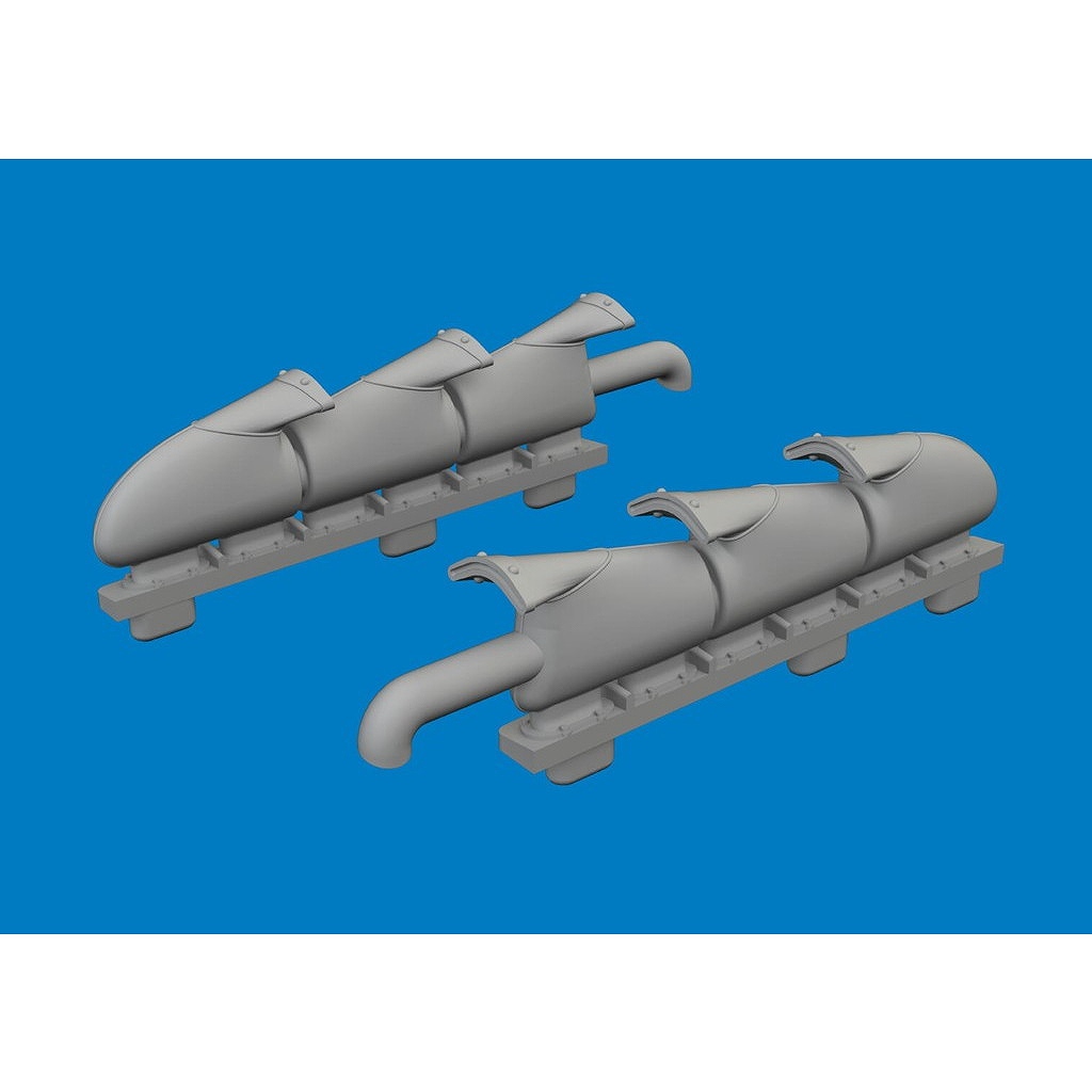 【新製品】ブラッシン672440 1/72 スピットファイア Mk.V 排気管 (3本式、フィッシュテール型)(エデュアルド用)