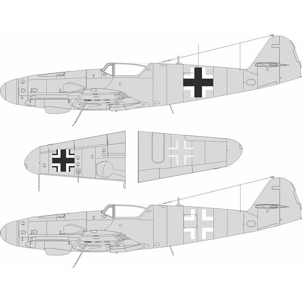 【新製品】LX011 1/24 メッサーシュミット Bf109G-5/6 国籍マーク塗装マスクシール (エアフィックス用)