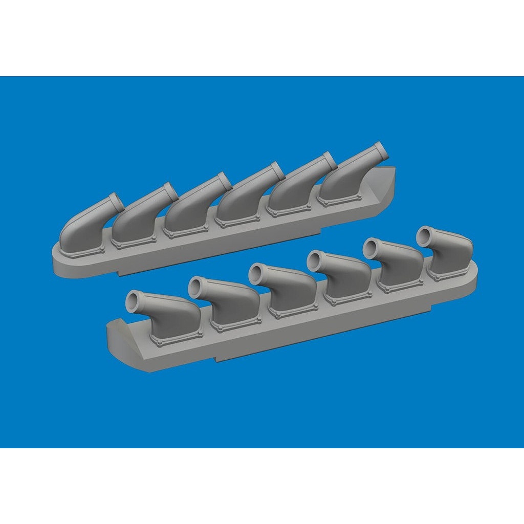 【新製品】ブラッシン672445 1/72 ノースアメリカン P-51D マスタング 排気管 (アルマホビー用)