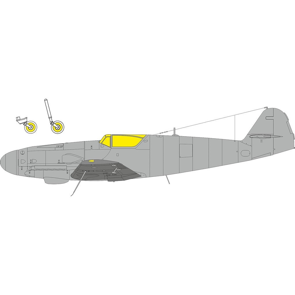 【新製品】CX705 1/72 メッサーシュミット Bf109K 塗装マスクシール (エデュアルド用)