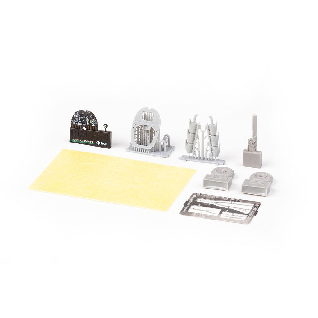 【新製品】ルックプラス674062 1/72 スーパーマリン スピットファイア Mk.Vb w/フィッシュテール排気管「ルックプラス」 計器盤w/パーツセット (エデュアルド用)