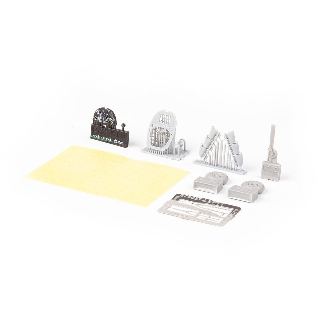 【新製品】ルックプラス674063 1/72 スーパーマリン スピットファイア Mk.Vb w/丸形排気管 「ルックプラス」計器盤w/パーツセット (エデュアルド用)