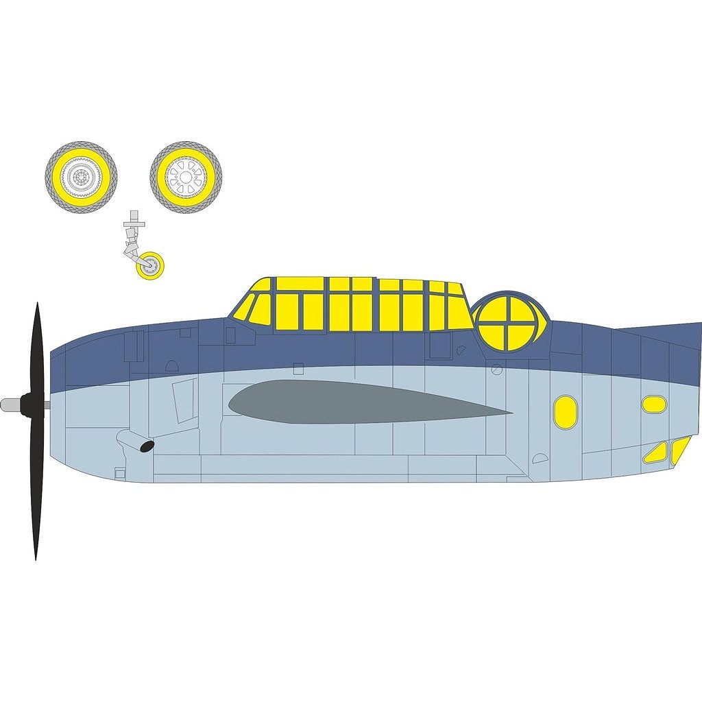 【新製品】CX707 1/72 TBF-1C 塗装マスクシール (ホビーボス用)