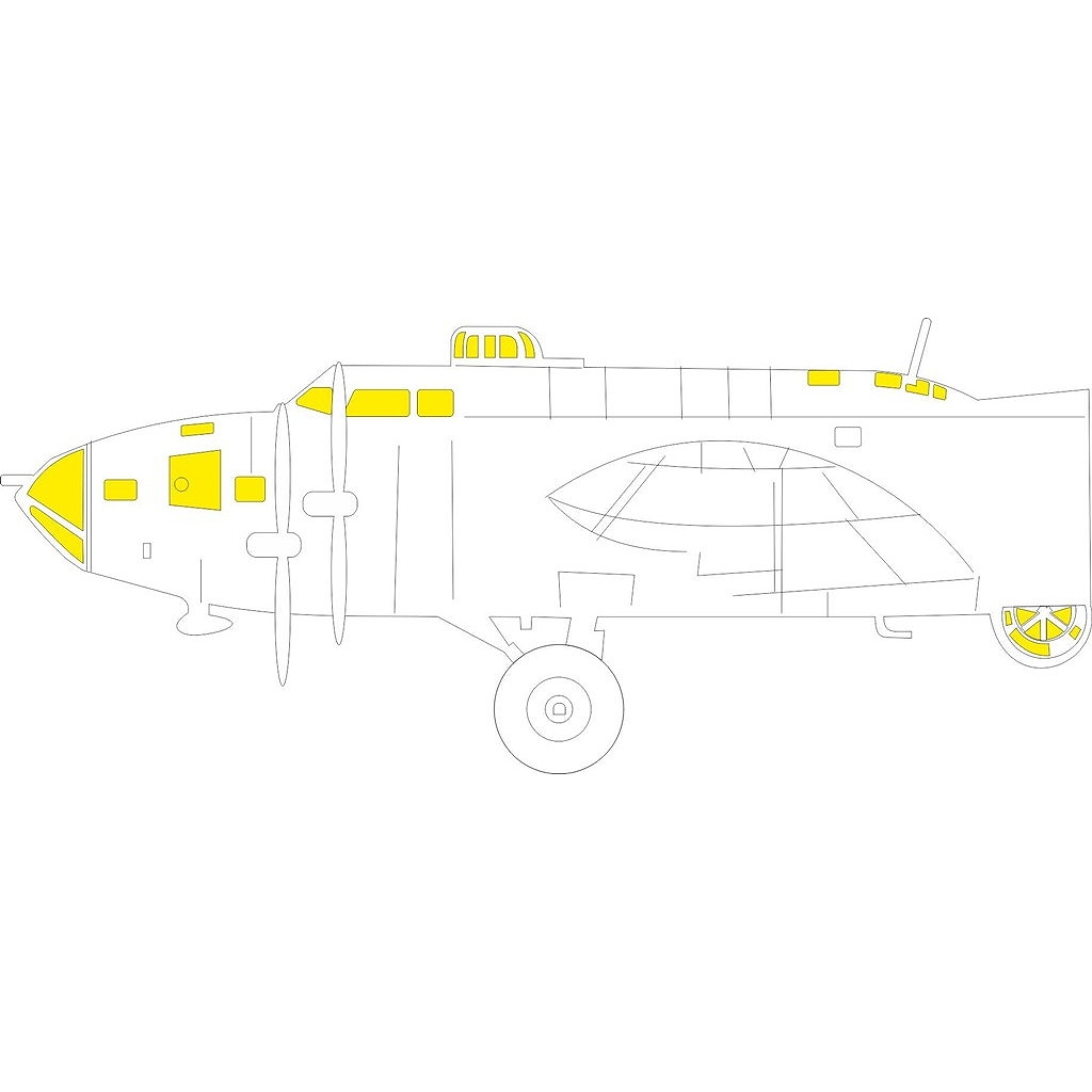 【新製品】EX1166 1/48 B-17F 塗装マスクシール (レベル用)