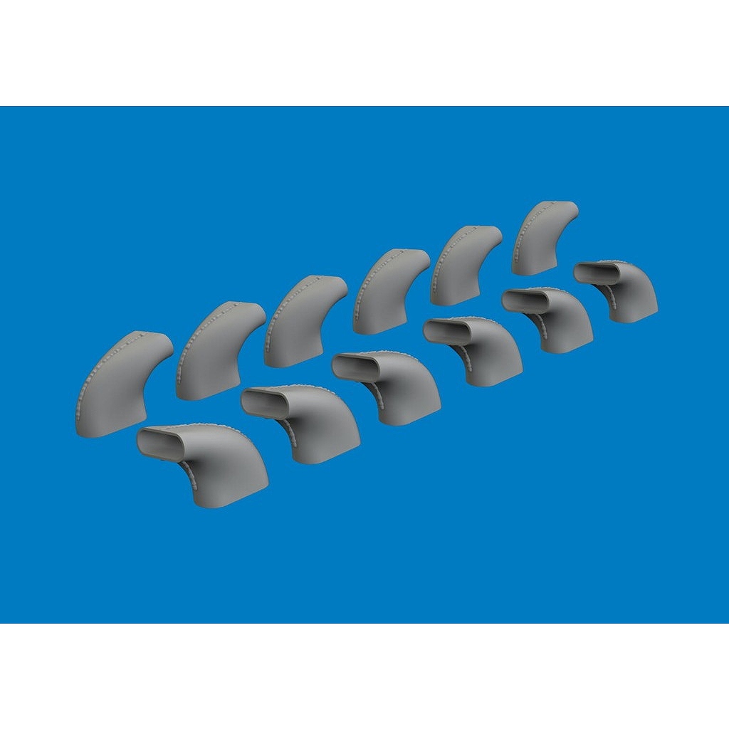 【新製品】ブラッシン624011 1/24 メッサーシュミット Bf109G-5/6 排気管 (エアフィックス用)