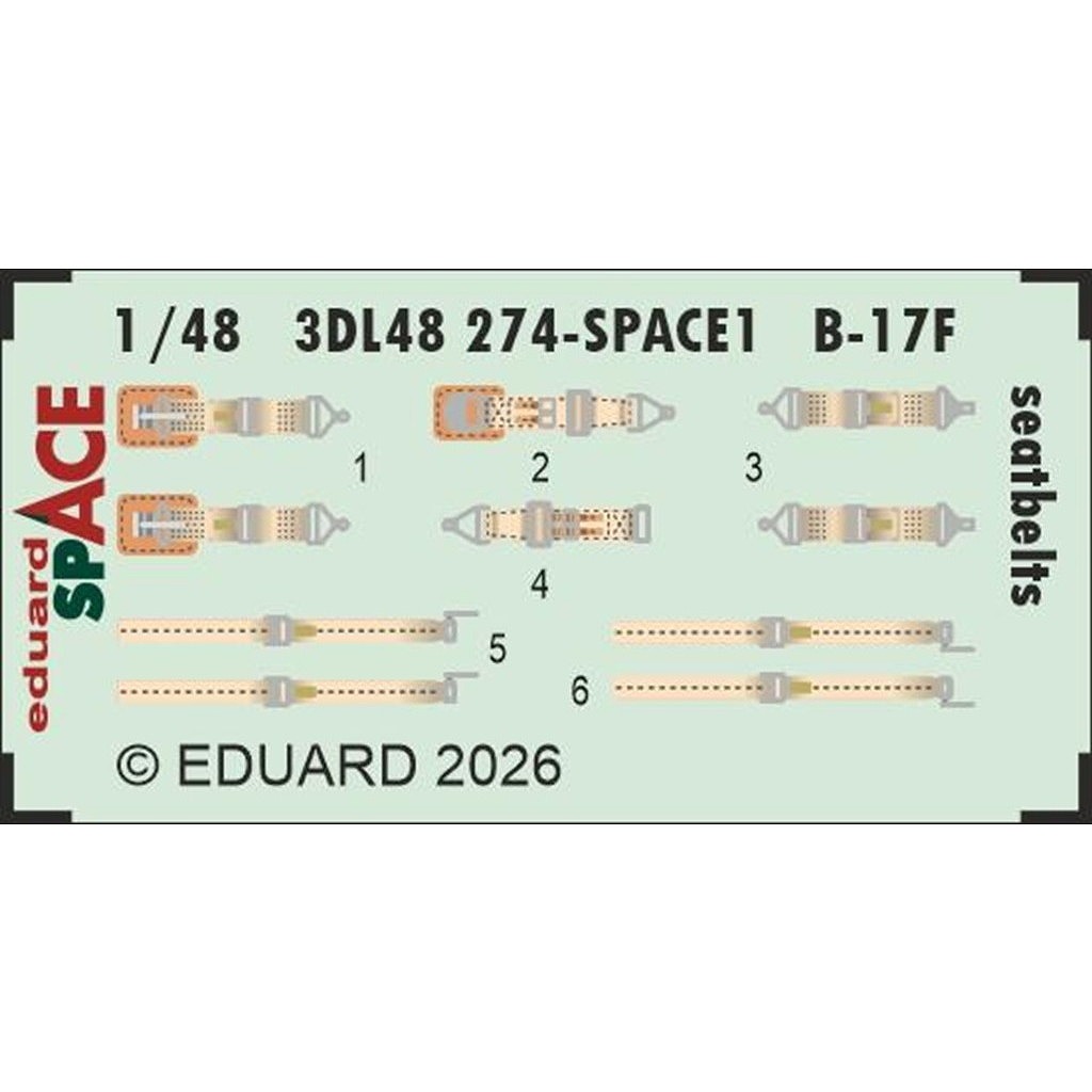 【新製品】3DL48274 1/48 B-17F スペース内装3Dデカール w/エッチングパーツセット (レベル用)