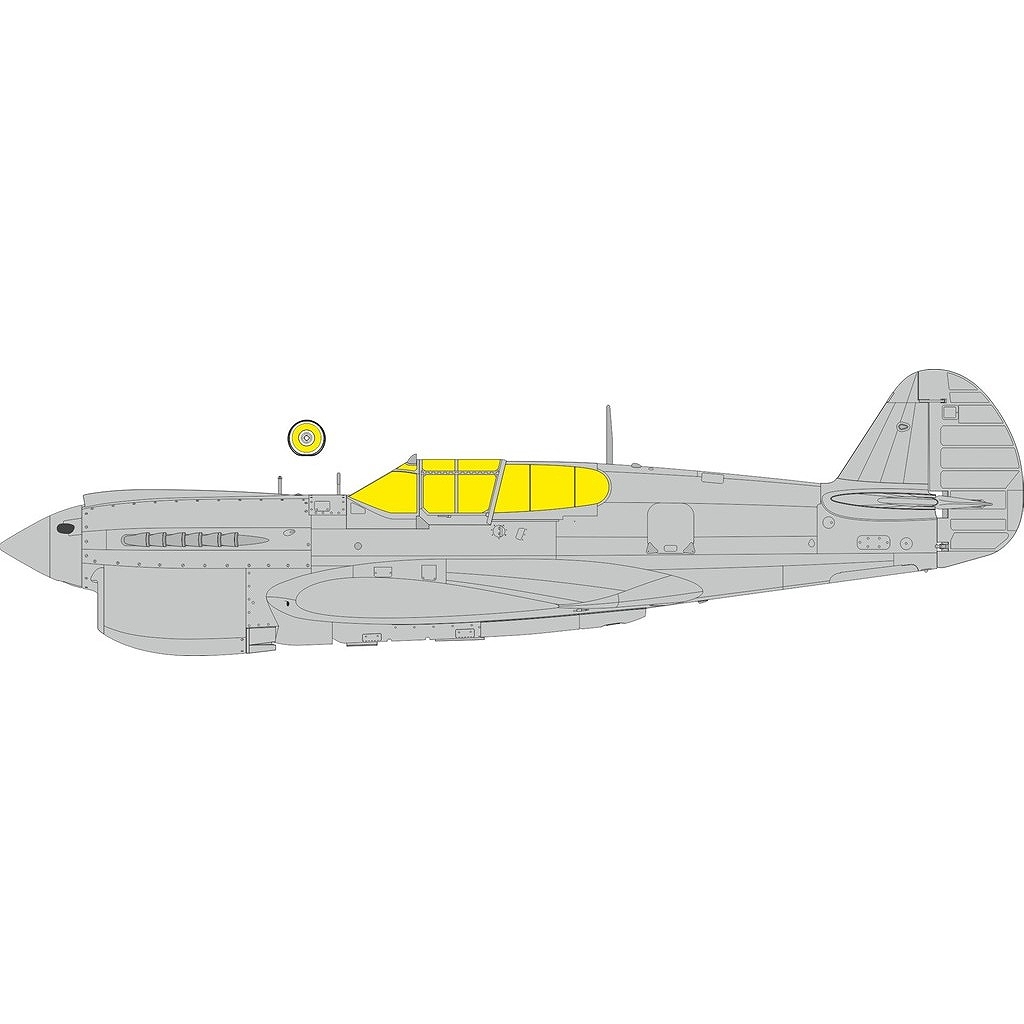 【新製品】EX1171 1/48 カーチス P-40K ウォーホーク 「Tフェース」両面塗装マスクシール(エデュアルド用)