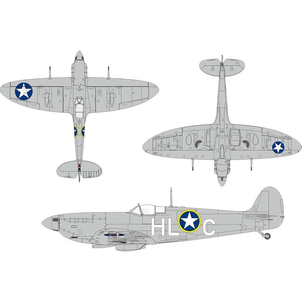【新製品】JX349 1/32 スーパーマリン スピットファイア Mk.Vb アメリカ国籍マーク (初期)塗装マスクシール (コータリ用)
