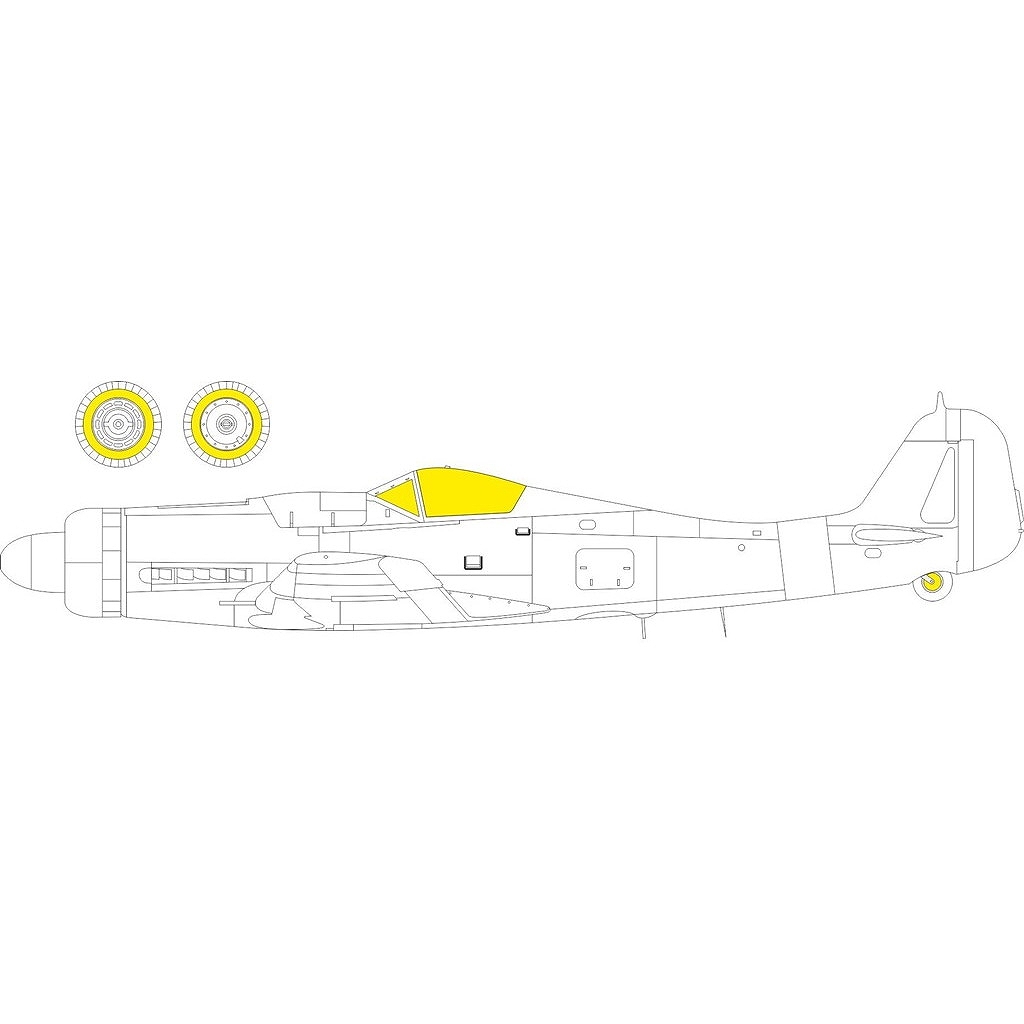 【新製品】EX1178 1/48 フォッケウルフ Fw190D-9 「Tフェース」両面塗装マスクシール(ミニアート用)