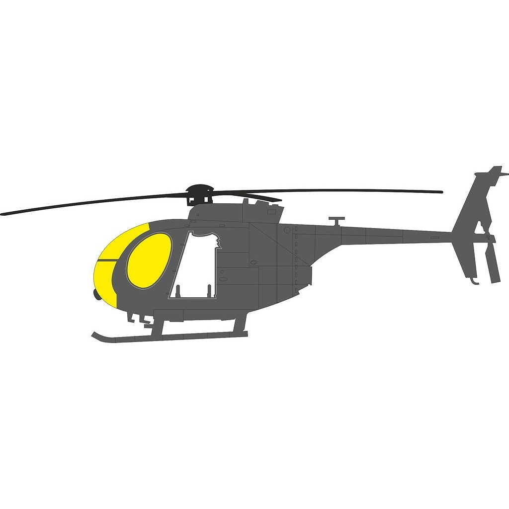 【新製品】EX1186 1/48 AH-6J リトルバード 「Tフェース」両面塗装マスクシール (ICM用)