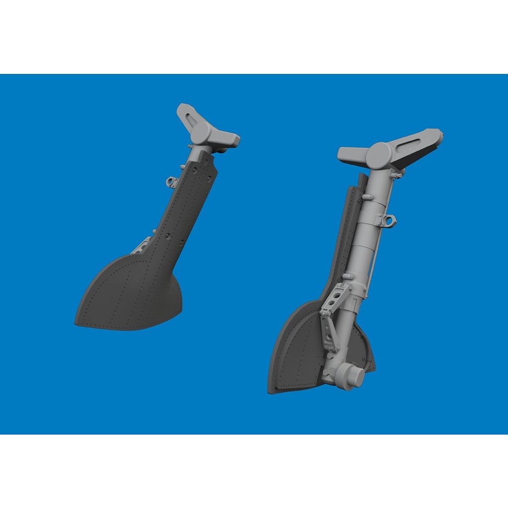 【新製品】ブラッシン6481207 1/48 スーパーマリン スピットファイア Mk.IXe 着陸装置主脚w/カバー(エアフィックス用)