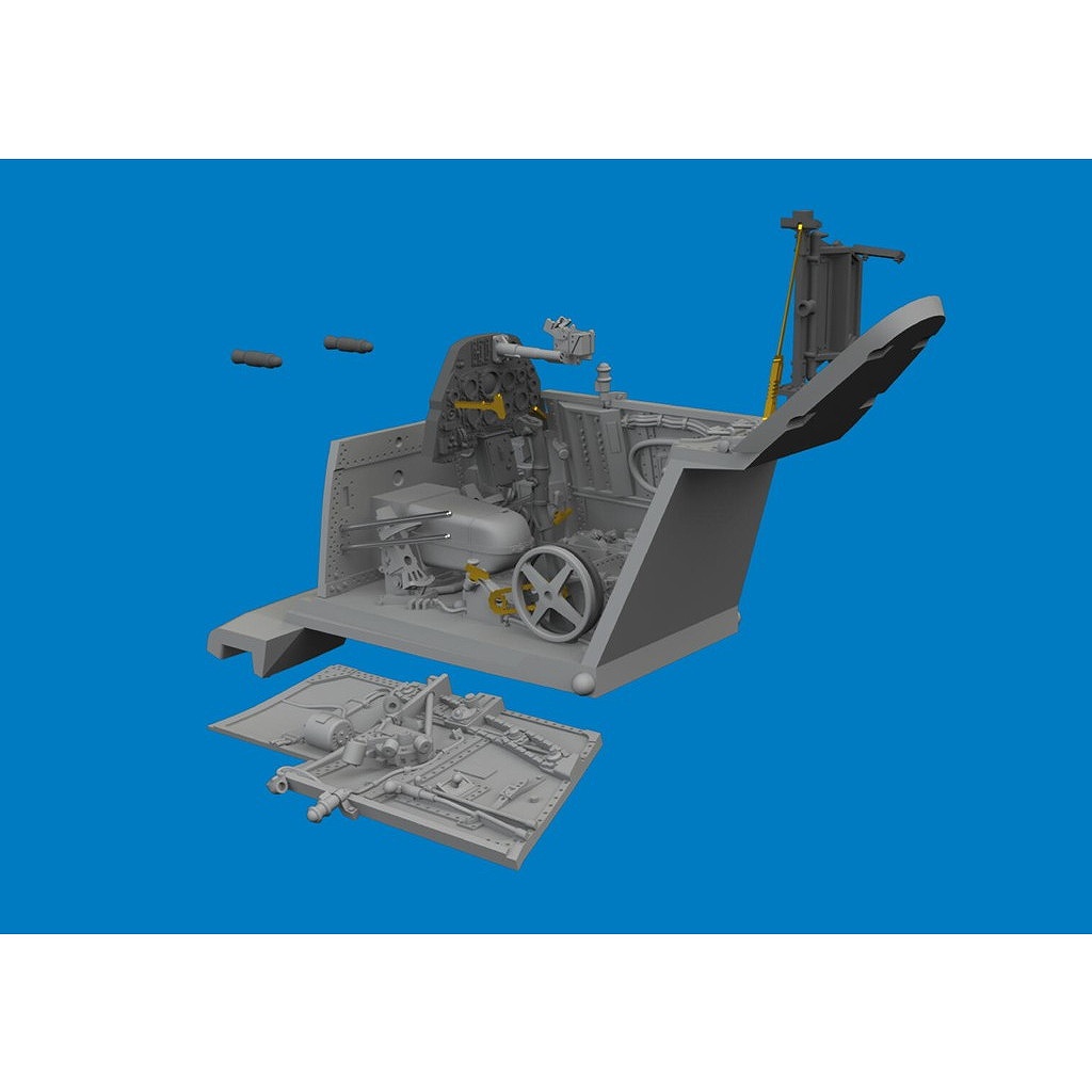 【新製品】ブラッシン647459 1/72 メッサーシュミット Bf109K-4 コクピット (エデュアルド用)