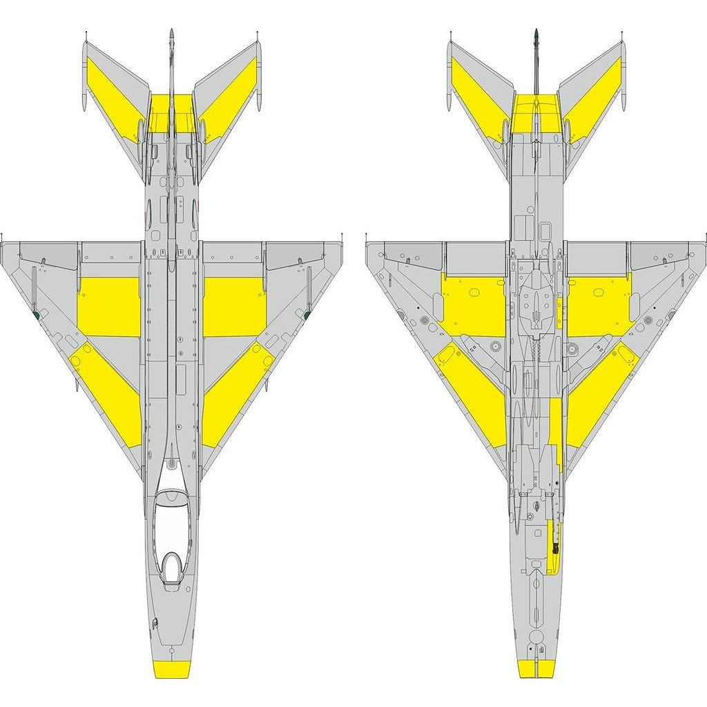 【新製品】EX1193 1/48 MiG-21F サーフェイスパネル塗装マスクシール(エデュアルド用)