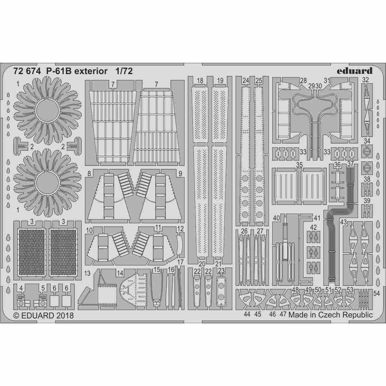 【新製品】72674 ノースロップ P-61B ブラックウィドウ 外装