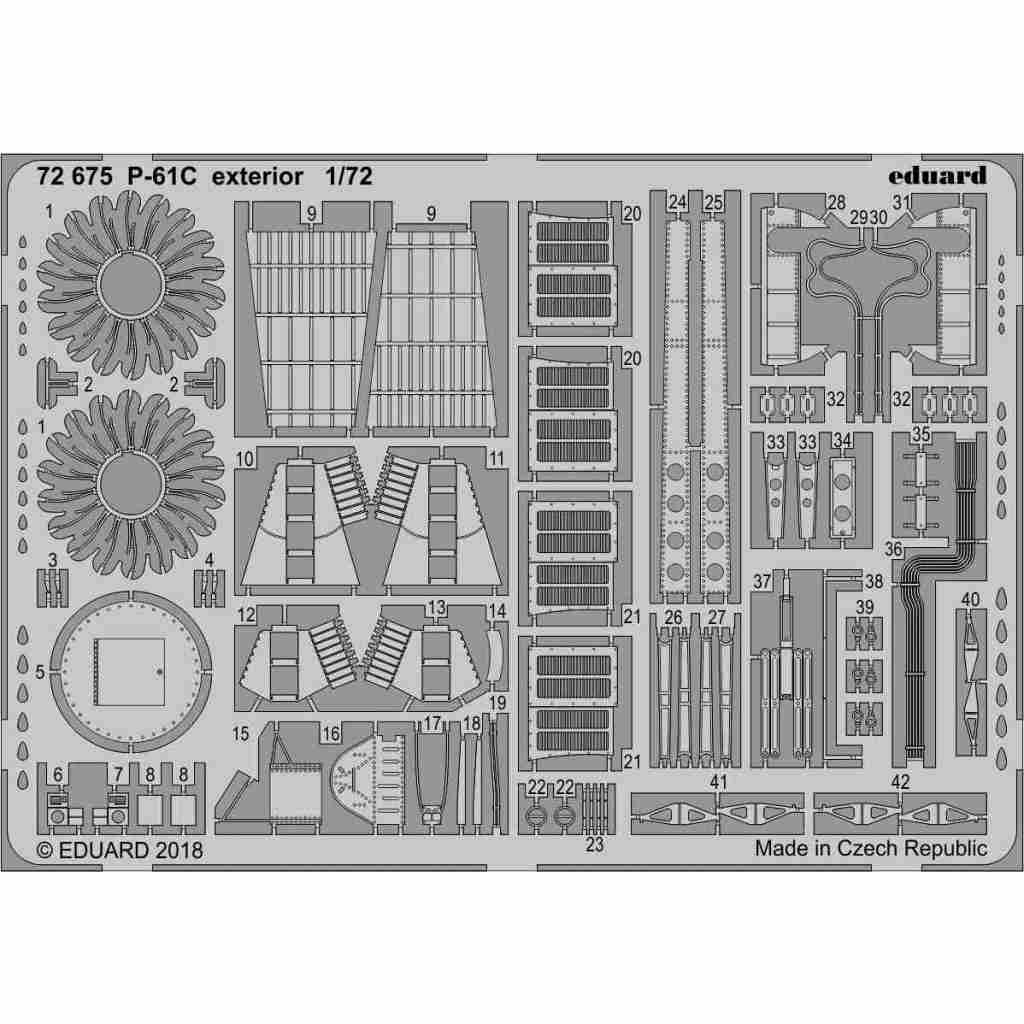 【新製品】72675 P-61C ブラックウィドウ 外装