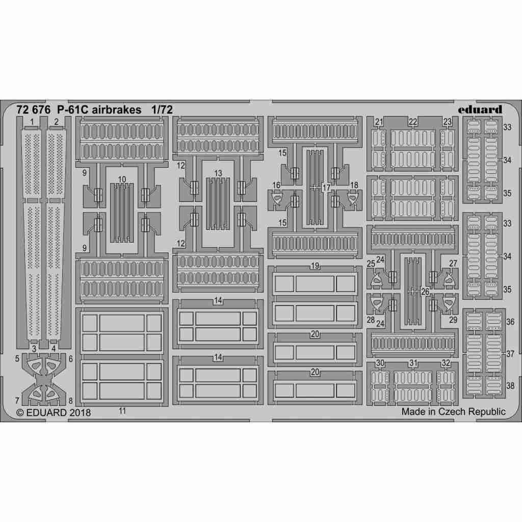 【新製品】72676 P-61C ブラックウィドウ エアブレーキ