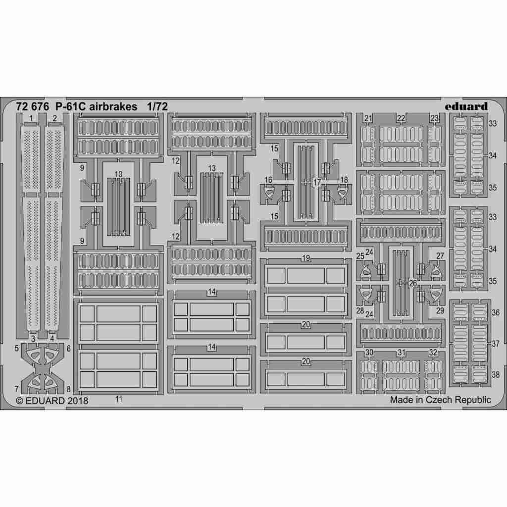 【新製品】72676 P-61C ブラックウィドウ エアブレーキ