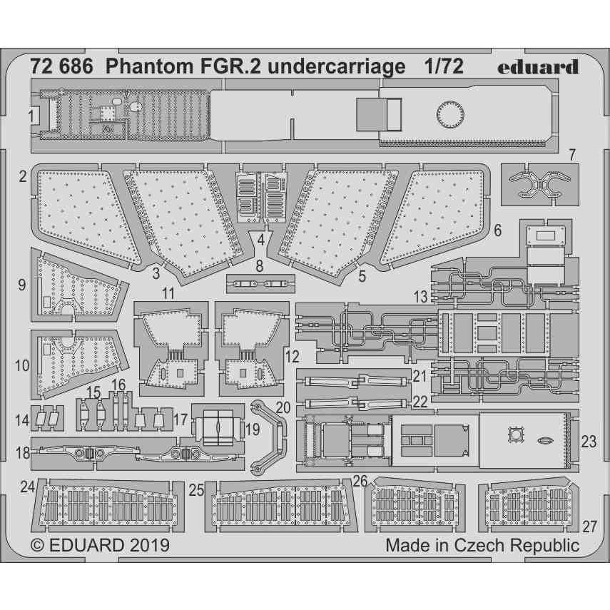 【新製品】72686 ファントム FGR.2 着陸装置エッチングパーツ(エアフィックス用)