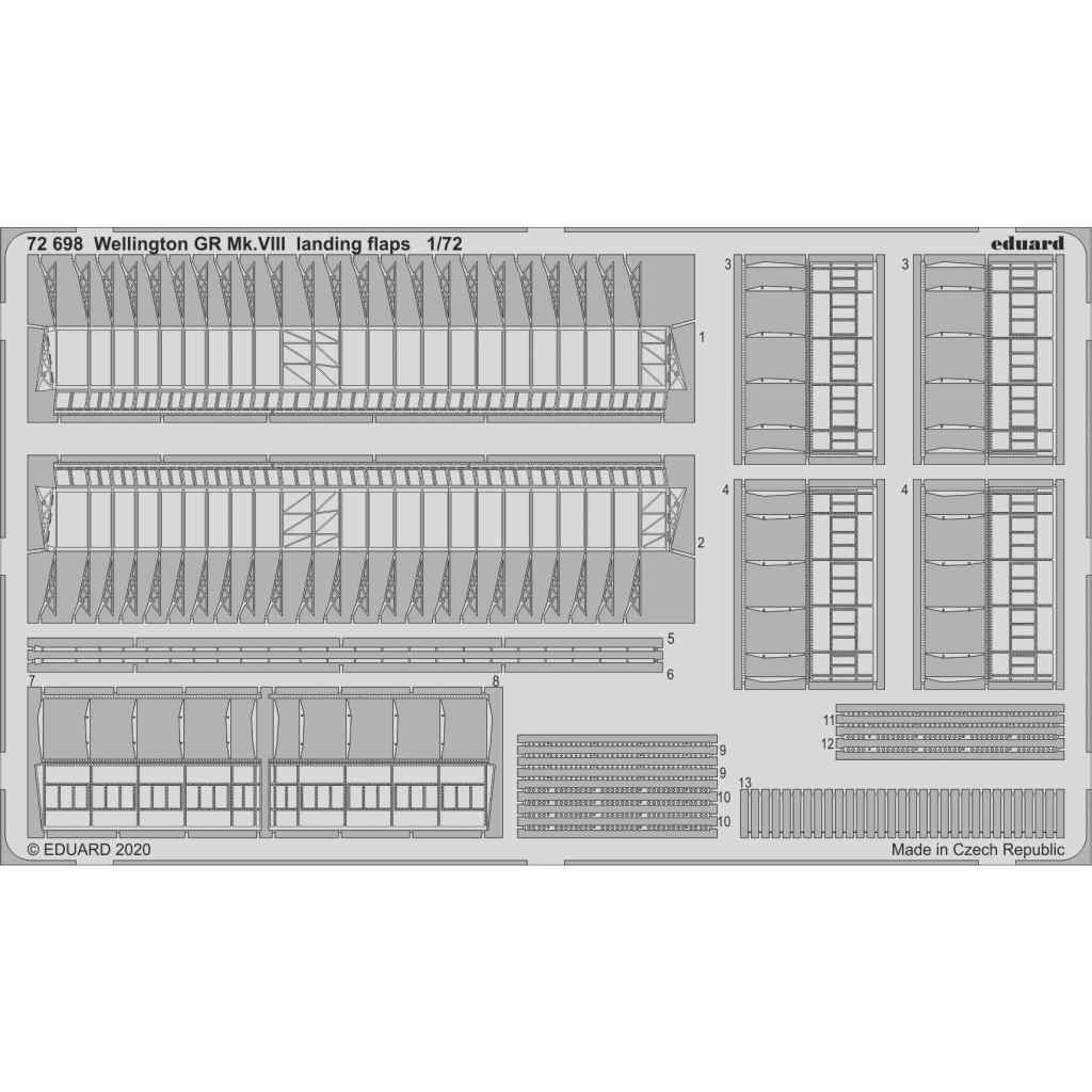 【新製品】72698 ヴィッカース ウェリントン GR Mk.VIII ランディングフラップ (エアフィックス用)