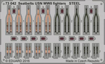 【新製品】73042)塗装済 WWII 米海軍 戦闘機 シートベルト