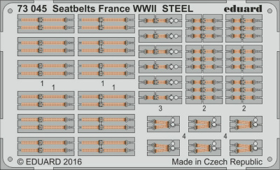 【新製品】73045)塗装済 WWII 仏空軍 シートベルト