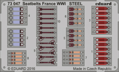 【新製品】73047)塗装済 WWI 仏空軍 シートベルト