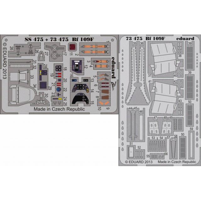 【新製品】[8591437734757] 73475)塗装済 メッサーシュミット Bf109F 内/外装