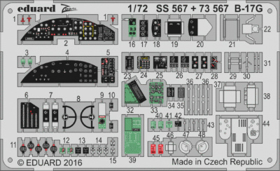 【新製品】73567)塗装済 B-17G コクピット内装