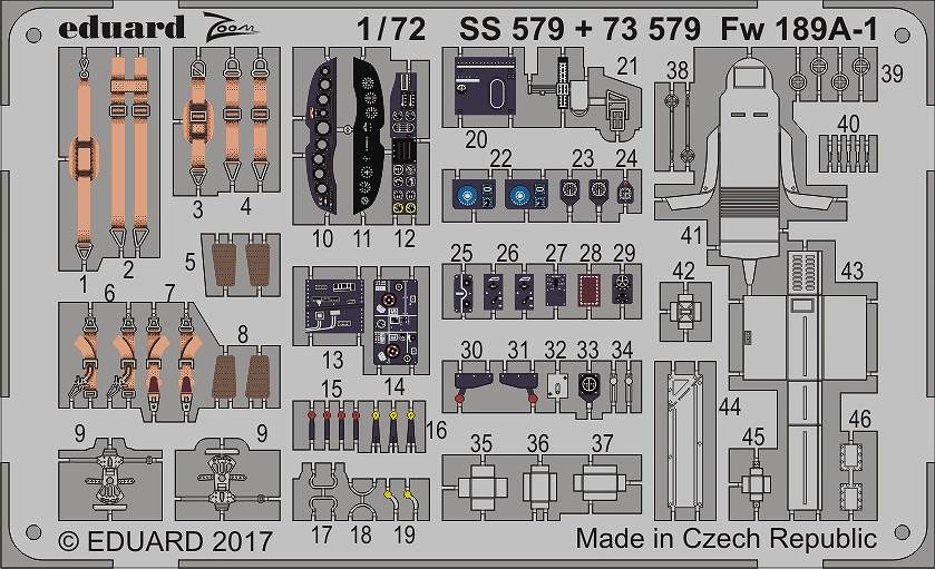 【新製品】73579)塗装済 フォッケウルフ Fw189A-1