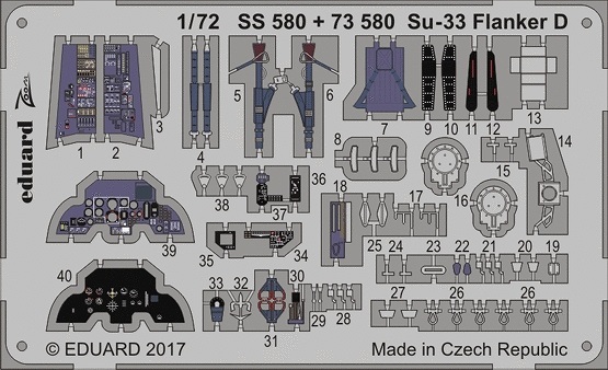 【新製品】73580)塗装済 スホーイ Su-33 フランカーD