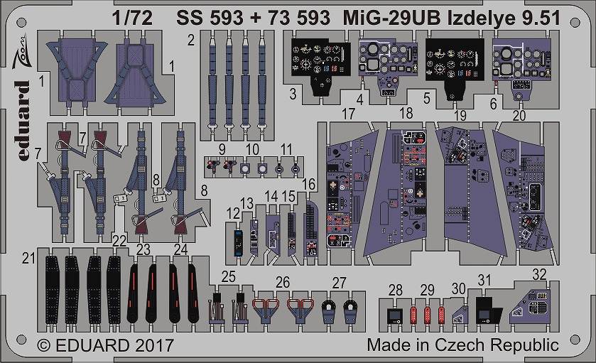 【新製品】73593)塗装済 MiG-29UB 9.51 フルクラム