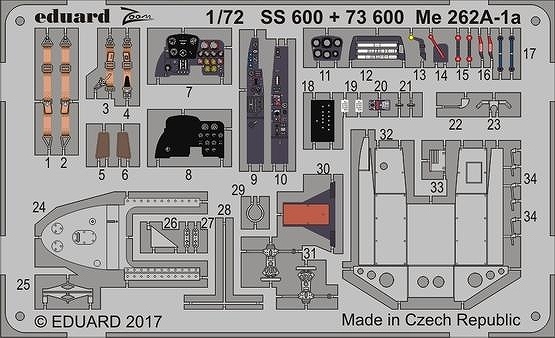 【新製品】73600)塗装済 Me262A-1a